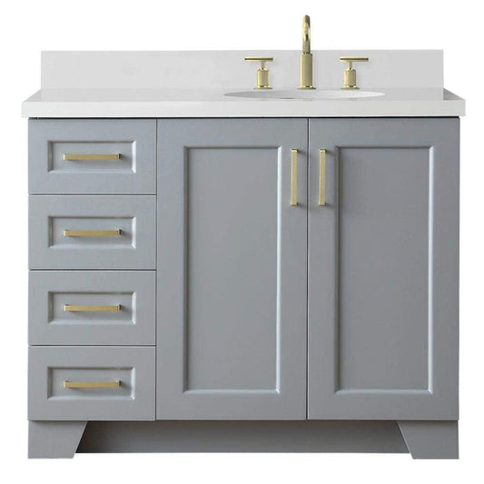 Single Sink Bathroom Vanity In Grey