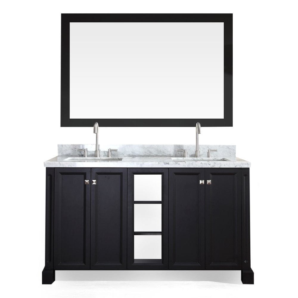 ARIEL Westwood 61" Double Sink Vanity Set in Black