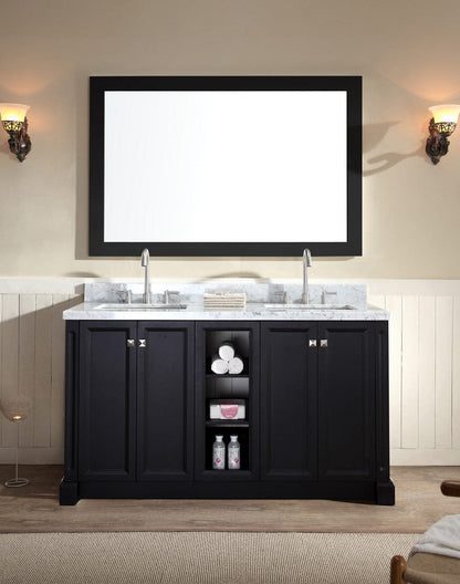 Ariel Westwood 61 Double Sink Vanity Set in Black