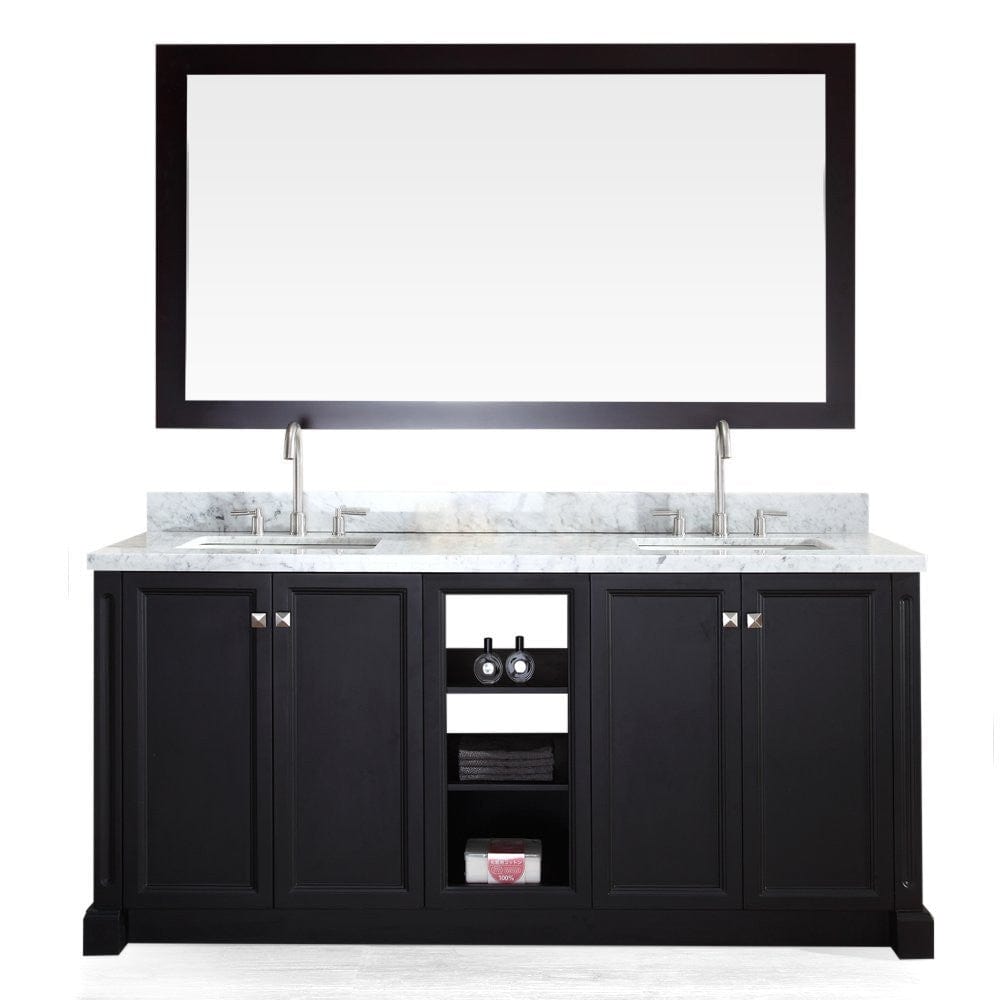 ARIEL Westwood 73" Double Sink Vanity Set in Black