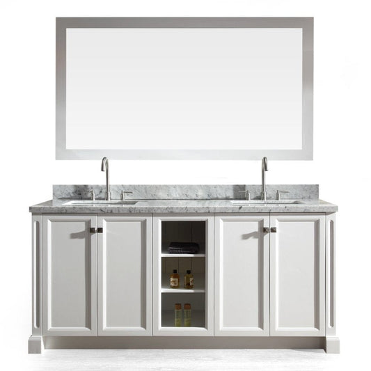 ARIEL Westwood 73" Double Sink Vanity Set in White