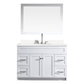 Ariel Hamlet 49" Single Sink Vanity Set with White Quartz Countertop in White