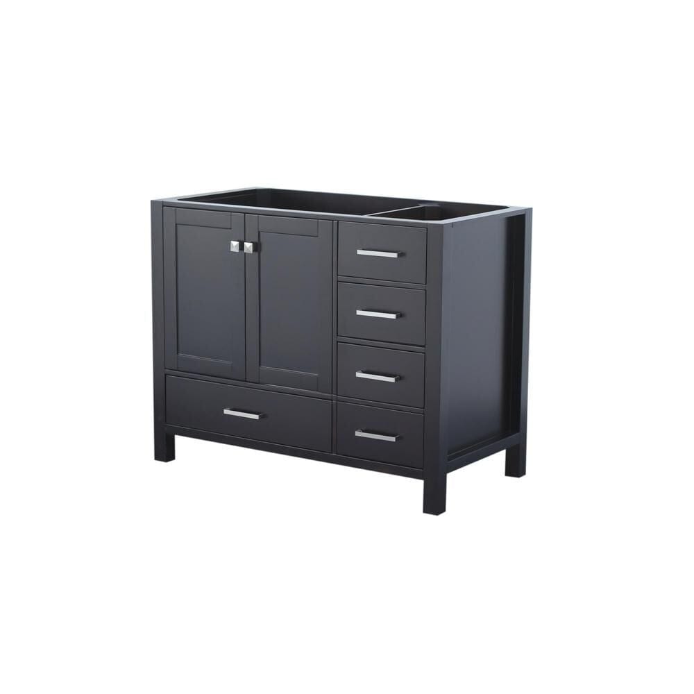 42" Left Offset Single Sink Base Cabinet In Espresso