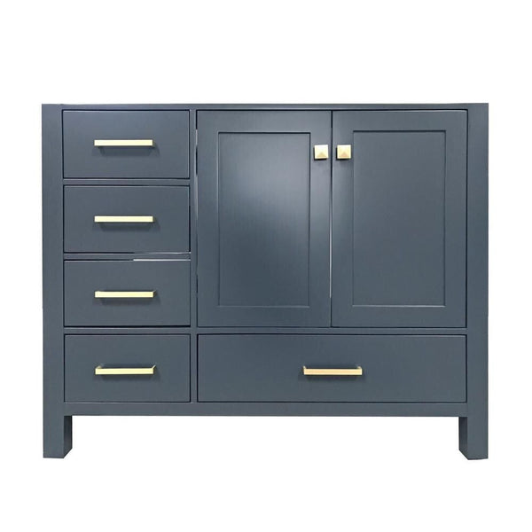 42 Right Offset Single Sink Base Cabinet In Midnight Blue