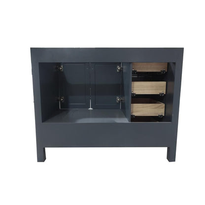 Ariel Cambridge 42 Right Offset Single Sink Base Cabinet In Midnight Blue