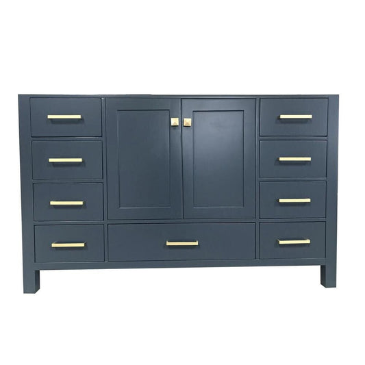 54" Single Sink Base Cabinet In Midnight Blue 