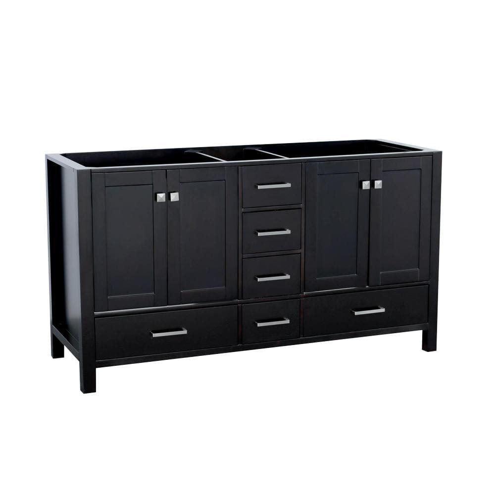 60" Double Sink Base Cabinet In Espresso 