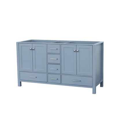 60" Double Sink Base Cabinet In Grey