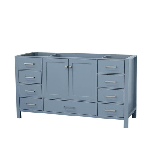 60" Single Sink Base Cabinet In Grey