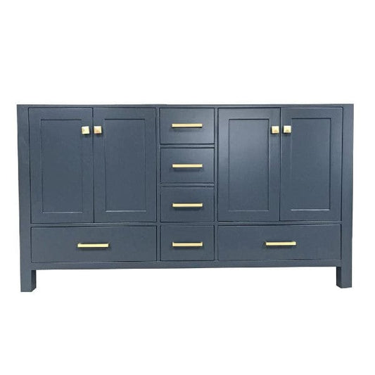 Ariel Cambridge  60" Transitional Midnight Blue Single Sink Base Cabinet