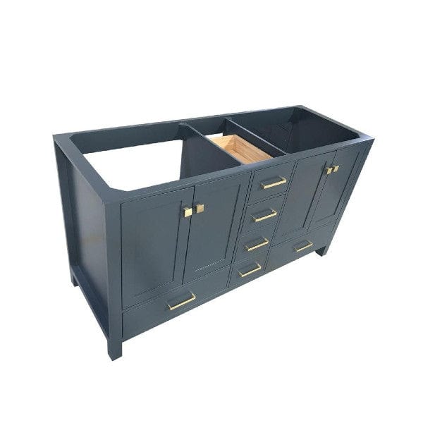 Ariel Cambridge  60" Transitional Midnight Blue Single Sink Base Cabinet