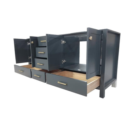 Ariel Cambridge 72 Double Sink Base Cabinet In Midnight Blue