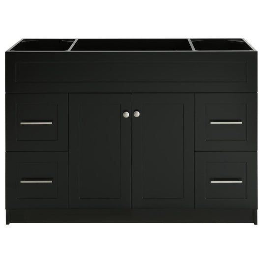 48" Single Sink Base Cabinet In Black
