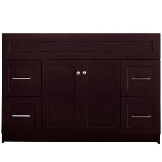 Ariel Vanity Base Cabinets Ariel Hamlet 48 Single Sink Base Cabinet In Espresso