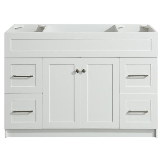48" Single Sink Base Cabinet In White