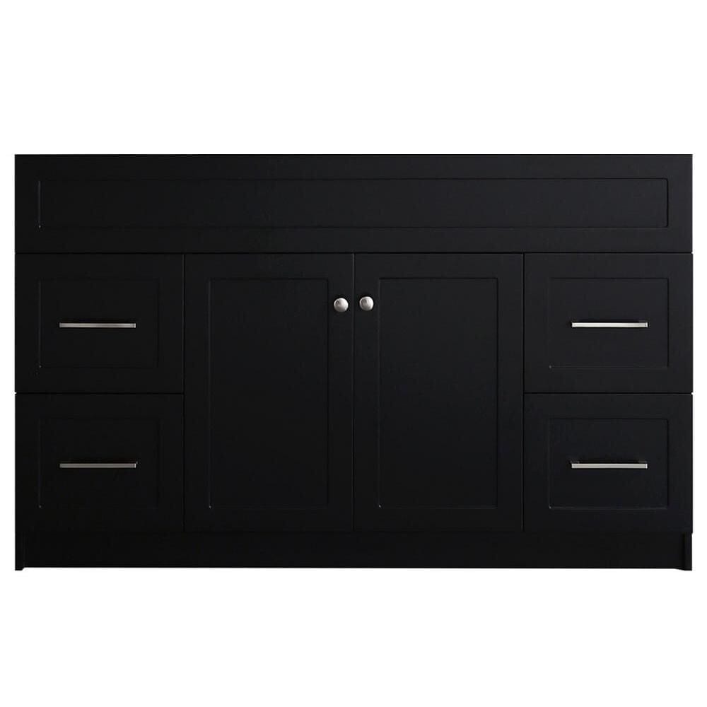 54" Single Sink Base Cabinet In Black