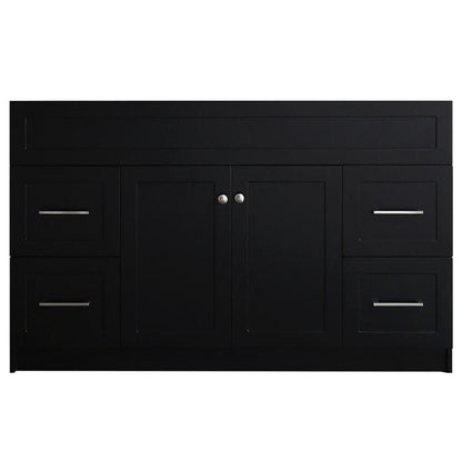 54" Single Sink Base Cabinet In Black