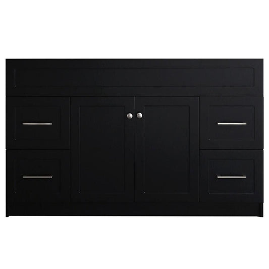 54" Single Sink Base Cabinet In Black