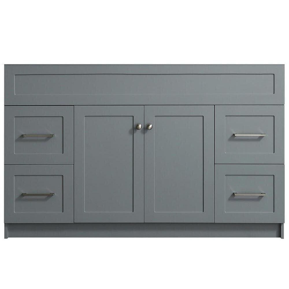 54" Single Sink Base Cabinet In Grey