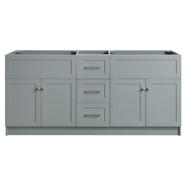 72 Double Sink Base Cabinet In Grey