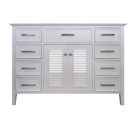 48" Single Sink Base Cabinet In White