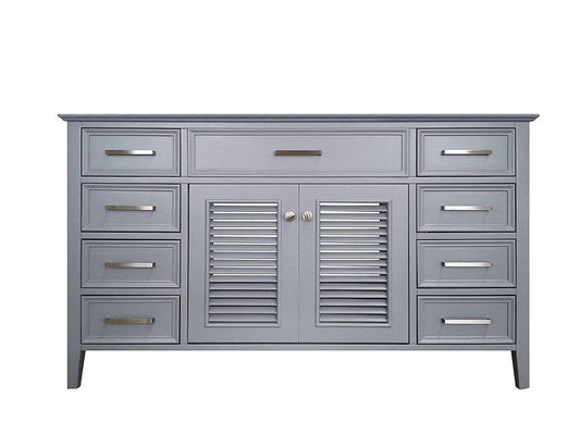 54" Single Sink Base Cabinet In Grey