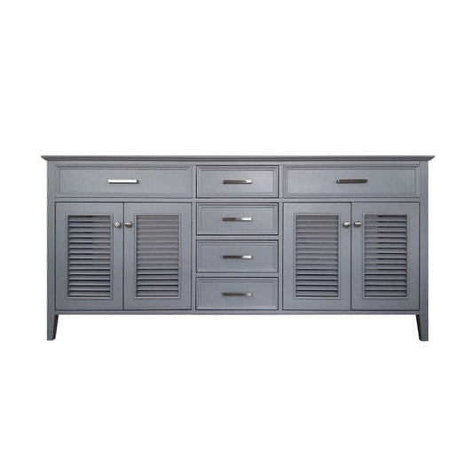 72" Double Sink Base Cabinet In Grey II