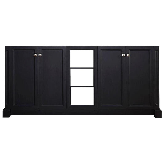 73" Double Sink Base Cabinet In Black