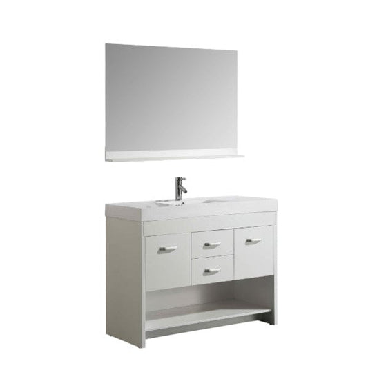 Citrus 48″ White Modern Single Sink Bathroom Vanity