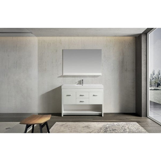 Citrus 48″ White Modern Single Sink Bathroom Vanity