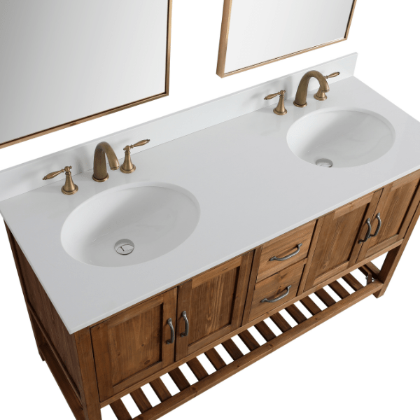 Design Element Austin 60" Vanity Base Only in Walnut