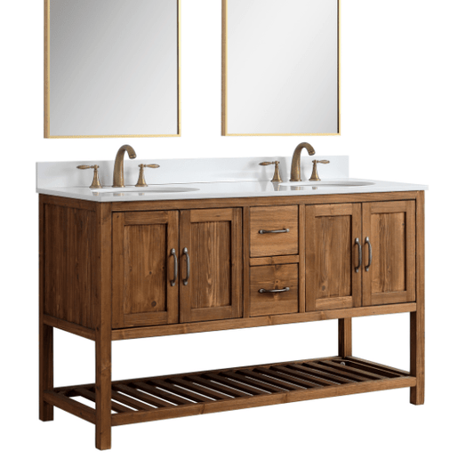 Design Element Austin 60" Vanity Base Only in Walnut