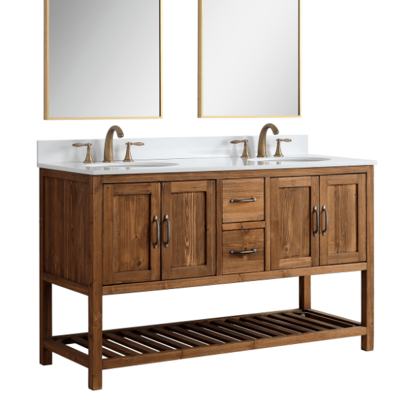 Design Element Austin 60" Vanity Base Only in Walnut