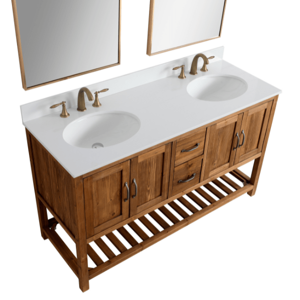 Design Element Austin 60" Vanity Base Only in Walnut