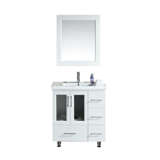 Design Element B30-DS-W | Stanton 32" Single Sink Vanity Set with Drop-in Sink in White