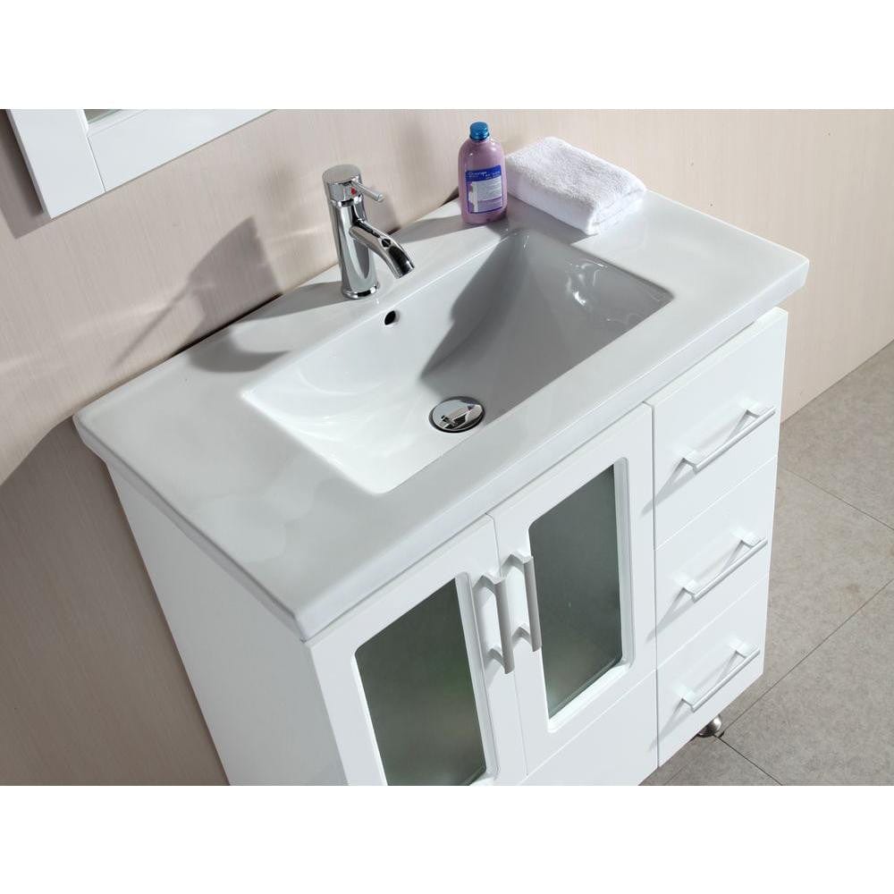Design Element B30-DS-W | Stanton 32" Single Sink Vanity Set with Drop-in Sink in White
