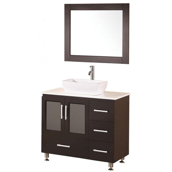 Design Element B36-VS | Stanton 36 Single Sink Vanity Set in Espresso