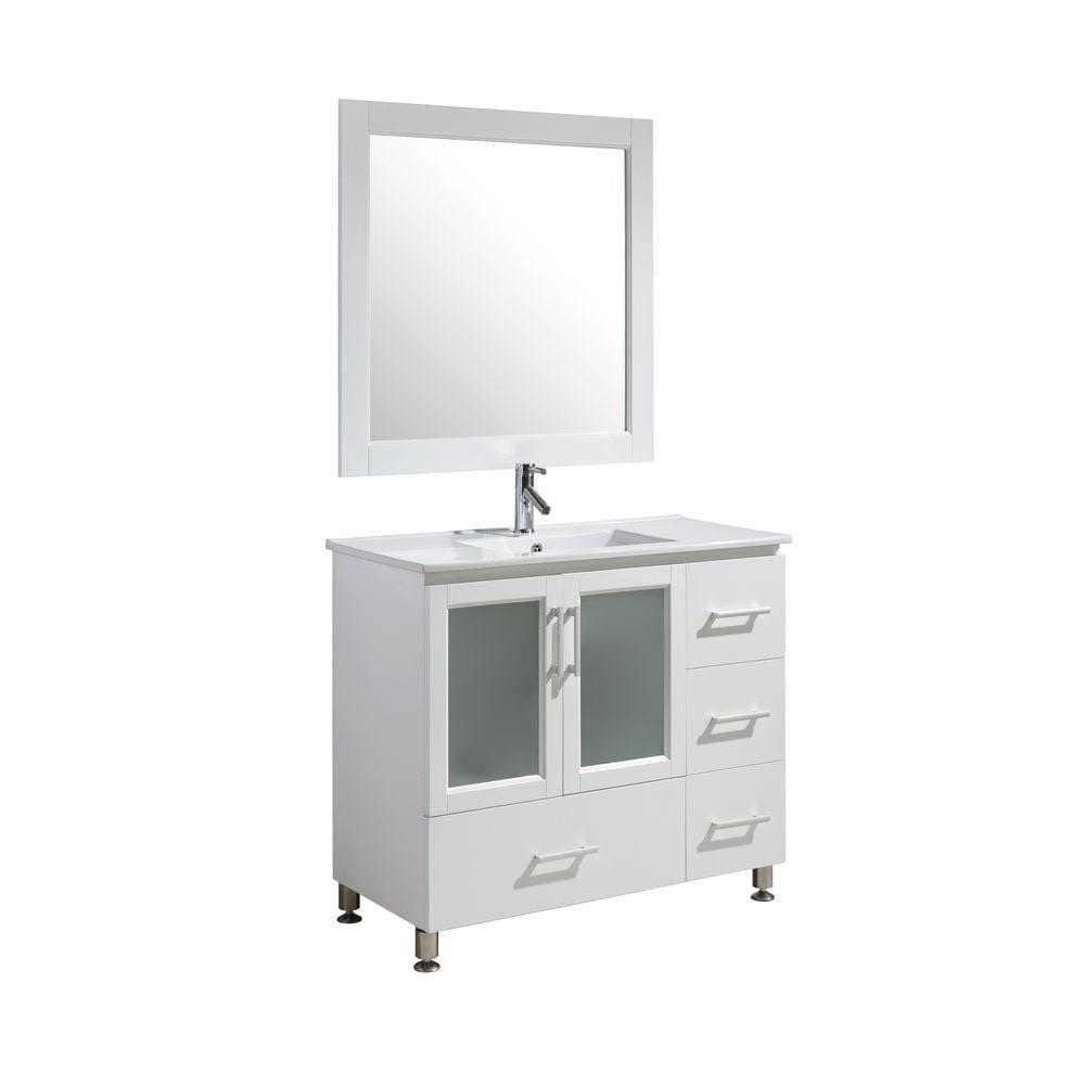 Stanton 40" Single Sink Vanity Set in White Finish