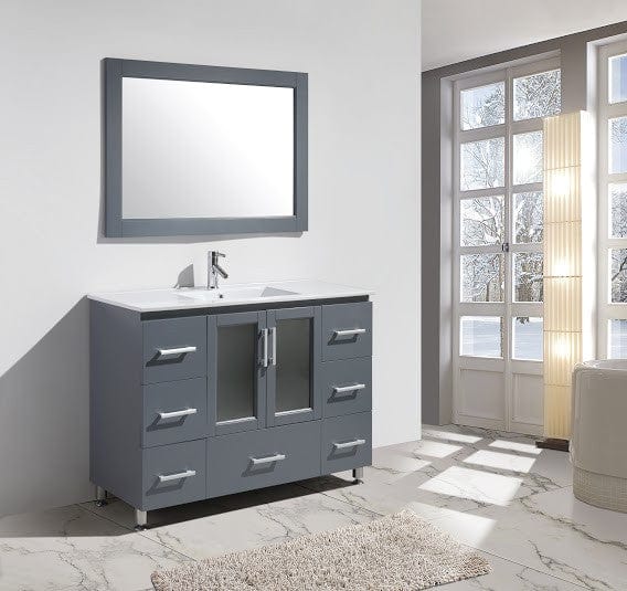 Design Element B48-DS-G | Stanton 48" Single Sink Vanity Set in Gray Finish