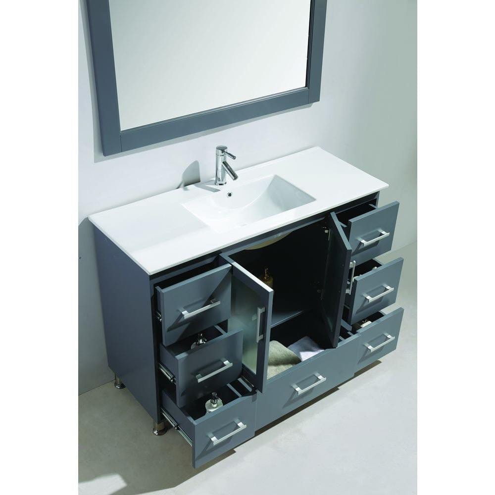 Design Element B48-DS-G | Stanton 48" Single Sink Vanity Set in Gray Finish