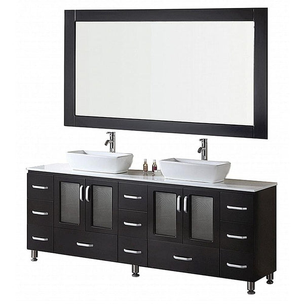 Design Element B72-VS | Stanton 72Ì´ÌÒ Double Sink Vanity Set in Espresso