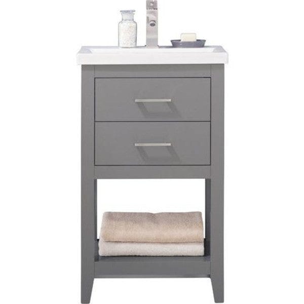 Design Element Cara 20" Gray Modern Single Sink Vanity