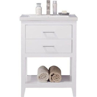 Design Element Cara 24" White Modern Single Sink Vanity