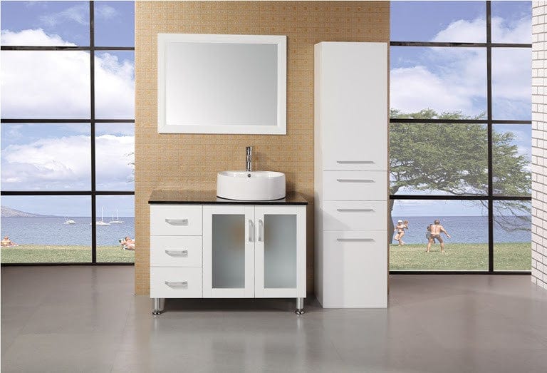 Design Element DEC066B-W | Malibu 39" Single Sink Vanity Set in White