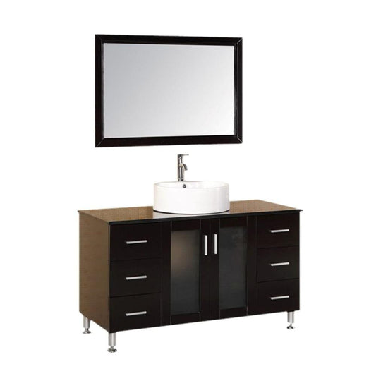 Design Element DEC066C-E | Malibu 48" Single Sink Vanity Set in Espresso