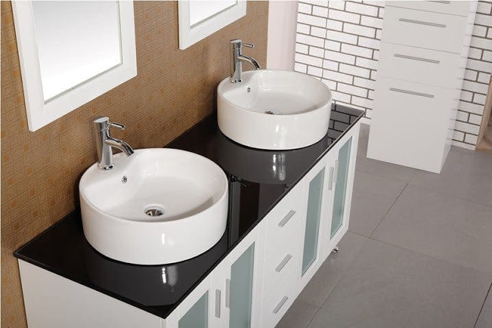 Design Element DEC066D-W | Malibu 60" Single Sink Vanity Set in White