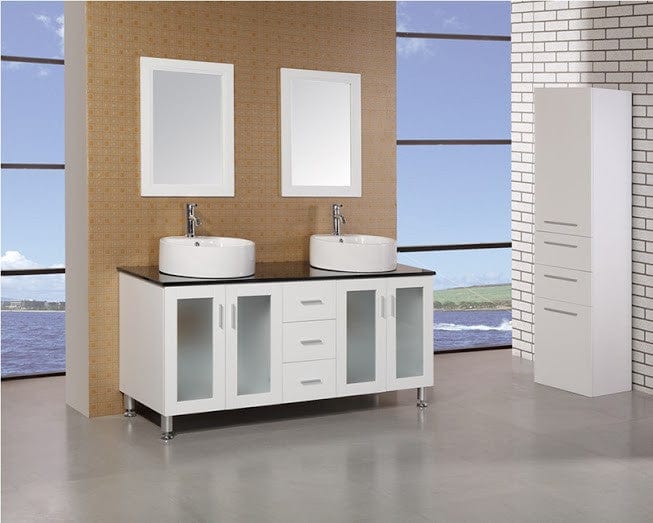 Design Element DEC066D-W | Malibu 60" Single Sink Vanity Set in White