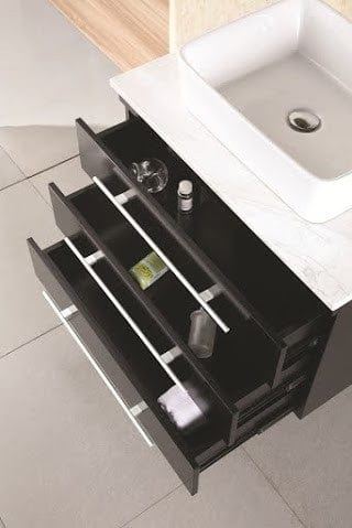 Design Element DEC071D | Portland 30" Single Sink - Wall Mount Vanity Set in Espresso