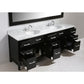 Design Element DEC076-84 | London Stanmark 84" Double Sink Vanity Set in Espresso Finish