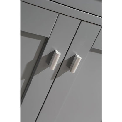 Design Element DEC076A-G | London Stanmark 61" Double Sink Vanity Set in Gray Finish